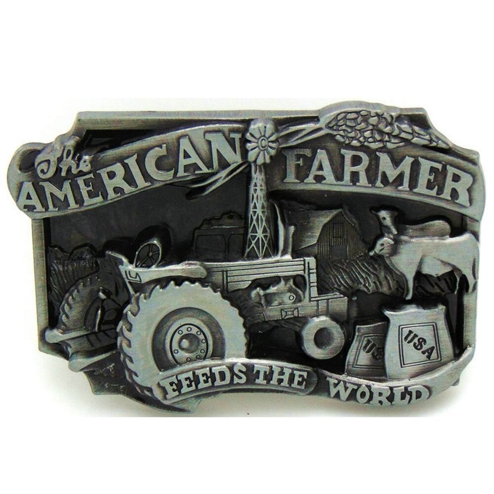 8290 American Farmer Belt Buckle Western Cowboy Cowgirl Native American